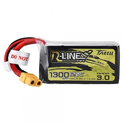 Afbeelding van Li Polymer batterij 1300mAh (22.2V) 120C 6S R Line V3 XT60 connector voor modelbouw, drones, multicopters, quadrocopter zoals 6S1P