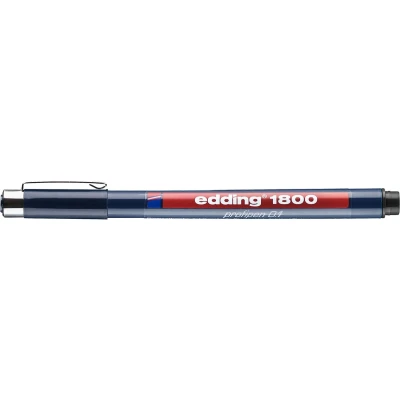 Afbeelding van edding 1800 profipen 0.1 zwart 1ST 0,25 mm / 4 180001001