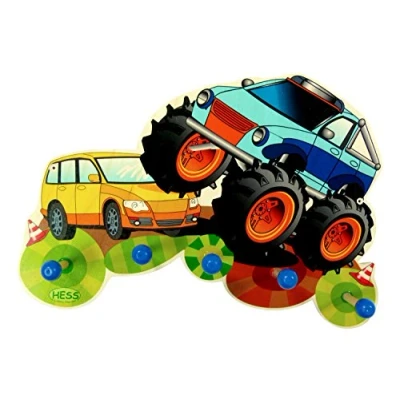 Afbeelding van Kapstok Kinderkapstok Monstertruck Hout