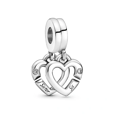 Afbeelding van Pandora People Linked Sister Hearts Split Bedel 799538C01
