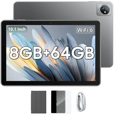 Afbeelding van BlackView 10 inch tablet Tab 70 WIFI Android 14 Tablets 4GB+64GB (2TB TF) 6580MAH 6 Bluetooth WideVine L1 Grijs