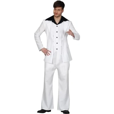 Afbeelding van Fiestas Guirca Kostuum White Disco maat M (48 50)