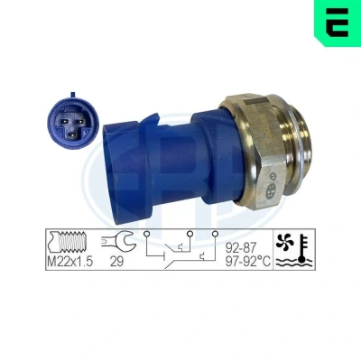 Afbeelding van ERA 330295 Temperatuurschakelaar, radiateurventilator M22 x 1,5 FIAT: Ducato II Minibus