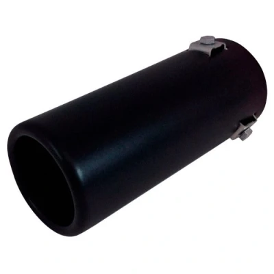 Afbeelding van AutoStyle AS 801 Uitlaat Eindstuk 70mm zwart Rond Staal 170mm