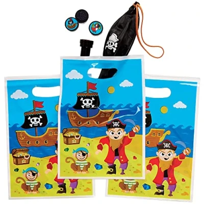 Afbeelding van Baker Ross FX643 Piraten Booty Bags, 10 stuks, voor het vullen van kinderfeestzakjes