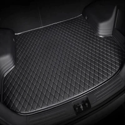 Afbeelding van WQIUTT Kofferbakmat voor Renault Austral E Tech Hybrid 2023 2024, op maat gemaakte lederen kofferbakbeschermingsmat, waterdicht, krasbestendig en interieuraccessoires, A