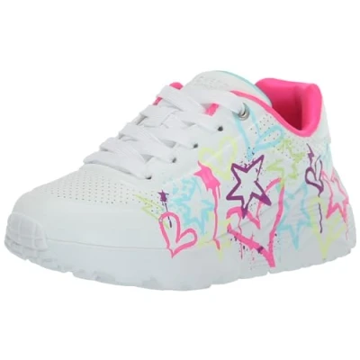 Afbeelding van Skechers UNO LITE Sneakers laag White/neon multicoloured voor kinderen, Maat: 28.5, multi coloured Pu