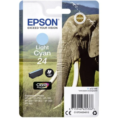 Afbeelding van Epson 24 (C13T24254012) Inktcartridge Licht cyaan