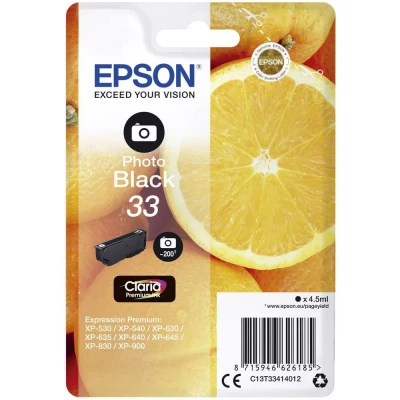Afbeelding van Epson 33 (C13T33414012) Inktcartridge Foto zwart