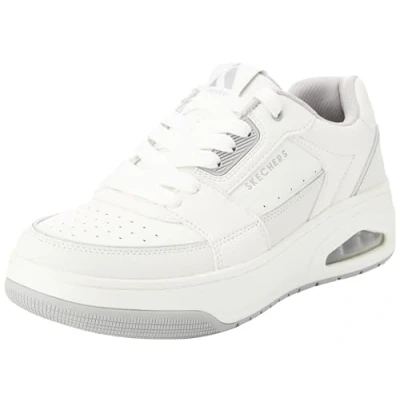 Afbeelding van Skechers Uno Court Low Post 183140 WHT, Mannen, Wit, Sneakers, maat: 47,5