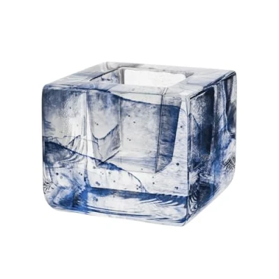 Afbeelding van Kosta Boda Brick Waxinelichthouder blauw �mm