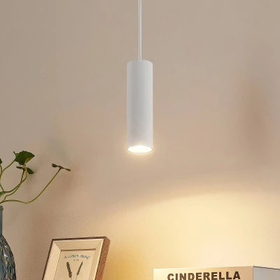 Afbeelding van Lindby 1 fase railverlichting 1licht Metaal, textiel H: 20 cm GU10 wit