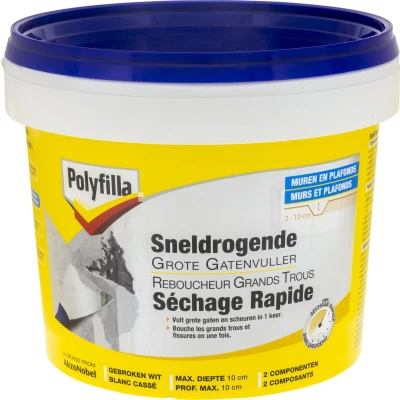 Afbeelding van Polyfilla Grote Gatenvuller Sneldrogend 2X500GR
