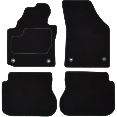 Afbeelding van MAMMOOTH A041 VW35 PRM 01 Vloermatset Textiel voor en achter 4 Zwart VOLKSWAGEN: Caddy 3