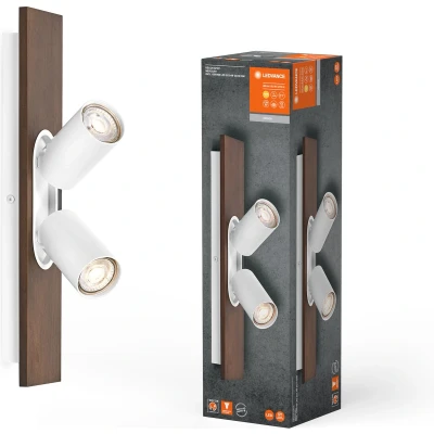 Afbeelding van LEDVANCE LED plafondspot Mercury GU10, 2 lamps, hout/wit
