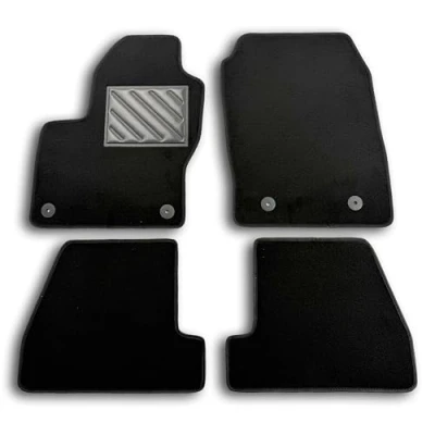 Afbeelding van Vloermatten voor Ford Focus III van 2011 2018 Fix rond op maat gemaakt, antislip, versterkte rubberen hielbeschermer