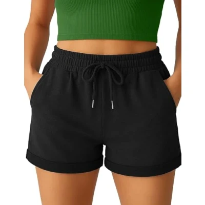 Afbeelding van Smith &amp; Solo Zomershorts voor dames, ideaal sport, hardlopen en training, zwart.