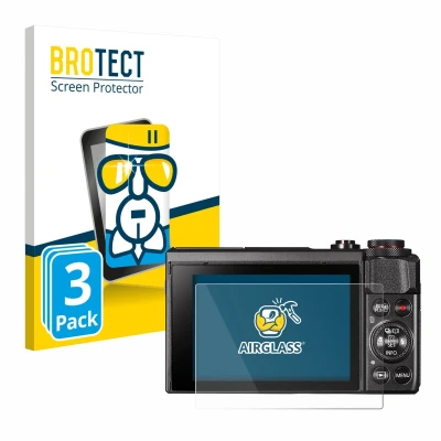 Afbeelding van BROTECT Screenprotector voor Canon PowerShot G7 X Mark II Folie Beschermfolie Beschermglas transparant (3 Stuks)