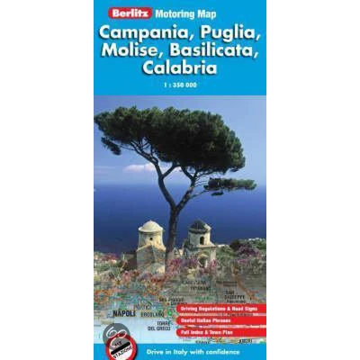 Afbeelding van Campania, Puglia, Molise, Basilicata, Calabria Berlitz Motoring Map