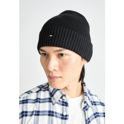 Afbeelding van Tommy Hilfiger FLAG PIMA Beanie Unisex Muts, Maat: One Size, Black