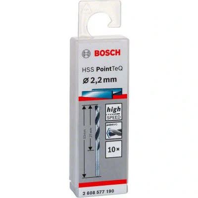 Image de BOSCH 2608577190 foret hélicoïdal HSS PointTeQ 2.2 mm (10 pcs)