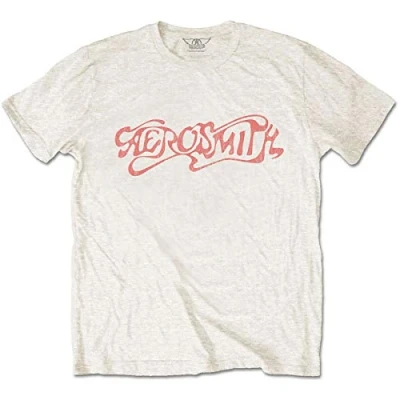 Afbeelding van Aerosmith Classic Logo Heren T shirt L Creme