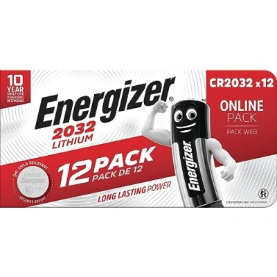 Afbeelding van Batterij Energizer knoopcel 12xCR2032 lithium