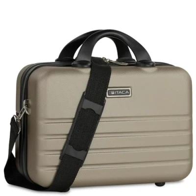Afbeelding van ITACA Valiezen. Harde trolley set met 4 wieltjes, grote valies, vliegtuigbagage, reisbagage Combinatieslot 771100B, Champagne