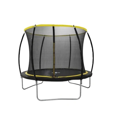 Afbeelding van Dunlop Trampoline 6FT 183 x 50 CM met Veiligheidsnet 200 Kinder Max. 80 KG Zwart/Geel