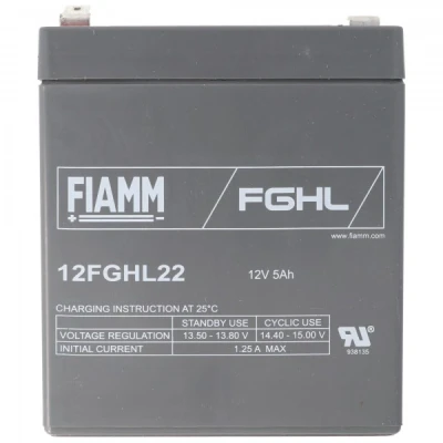 Afbeelding van Fiamm 12FGHL22 loodbatterij 12 volt 5Ah, Faston 6,3 mm stekkercontact