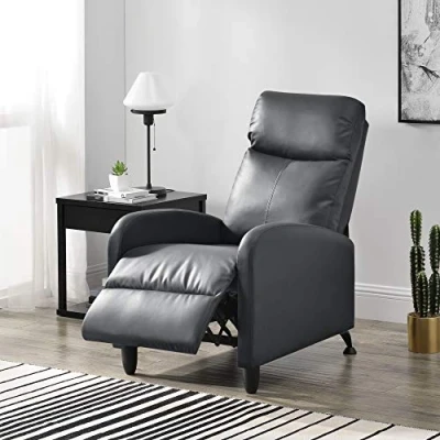 Afbeelding van Verstelbare relaxfauteuil 102x60x92 cm kunstleer grijs