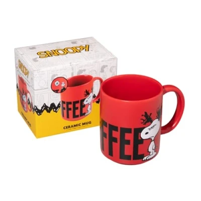 Afbeelding van Grupo Erik Snoopy mok 350 ml officieel gelicentieerde keramische koffie en theemok, cadeau idee, verjaardag of Kerstmis