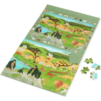 Afbeelding van 2 In 1 Magnetische Puzzel Discovery Game Savanne