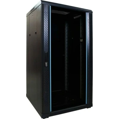 Afbeelding van DSIT 22U serverkast / serverbehuizing met glazen deur 600x600x1200mm (BxDxH) 19 inch