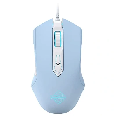Afbeelding van Gamingmuis RGB 2500 DPI 7 toetsen, ergonomisch, achtergrondverlichting, USB, laptop, PC, compatibel met Mac OS, Linux, blauw