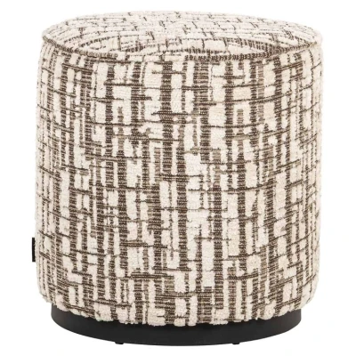 Afbeelding van Richmond Interiors Lexie Dalia Cream Poef Ø45 cm