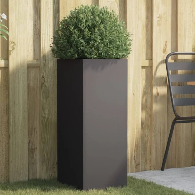 Afbeelding van Plantenbak 32x27,5x75 cm koudgewalst staal zwart