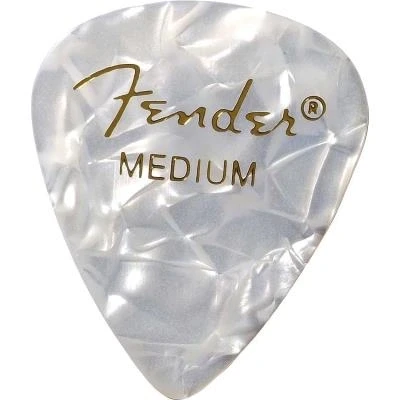 Image de Accessoires guitares FENDER PACK DE 12 MEDIATORS FORME 351 PREMIUM BLANC MOTO MEDIUM MOYEN Médiators