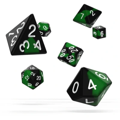 Afbeelding van Oakie Doakie Dice Set RPG Glow in the Dark: Biohazard (7 stuks)