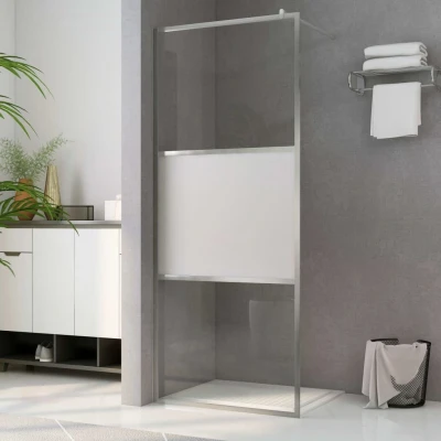 Afbeelding van Inloopdouchewand halfmat 100x195 cm ESG glas