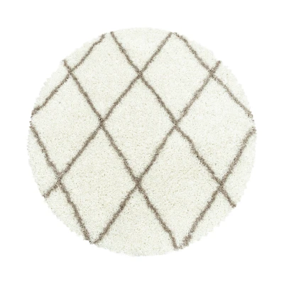 Afbeelding van Harmony Soft Shaggy Hoogpolig Vloerkleed Creme 160 cm rond