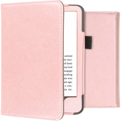 Afbeelding van iMoshion Ereader Cover / Hoesje Geschikt voor Amazon Kindle (2022) 11th gen Vegan Leather Bookcase Rosé goud