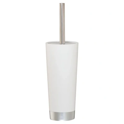 Afbeelding van Sealskin Glossy Toiletborstel met houder Polyresin Zilver/Wit
