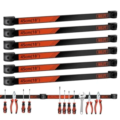 Afbeelding van CCLIFE magnetische bar 6 stuks 45 cm 10 kg werkplaatsgereedschapsstang