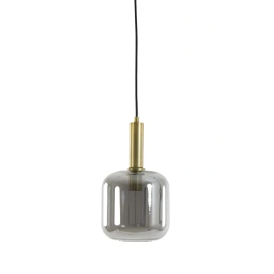 Afbeelding van Lekar hanglamp Ø16 cm antiek brons/smoke glas