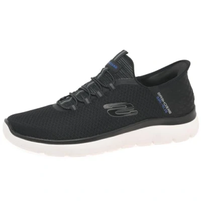 Image de Skechers Baskets montantes Summits pour homme, Bordure en maille noire., 43 EU