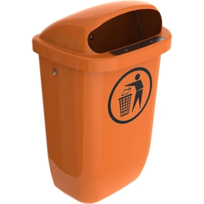 Afbeelding van Buitenafvalbak DIN PK 50 ltr oranje