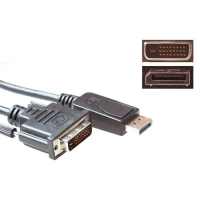 Afbeelding van ACT Verloopkabel DisplayPort male naar DVI 1.80 m AK3995