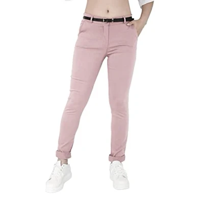 Afbeelding van JOPHY &amp; CO. Elastische chinobroek voor dames met riem (artikelnummer 3008)