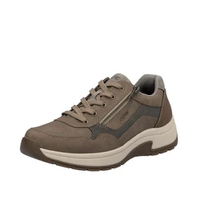 Afbeelding van Rieker Terra Sneakers bruin Leer Maat 42